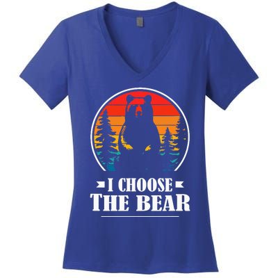 I Choose The Bear Women's V-Neck T-Shirt