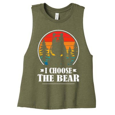 I Choose The Bear Women's Racerback Cropped Tank