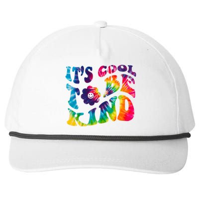 It's Cool To Be Kind Colorful Dye Snapback Five-Panel Rope Hat