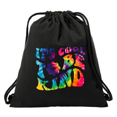 It's Cool To Be Kind Colorful Dye Drawstring Bag