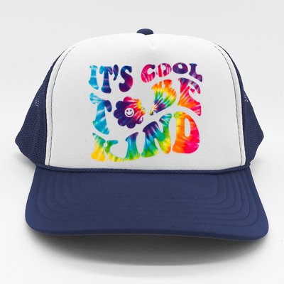 It's Cool To Be Kind Colorful Dye Trucker Hat