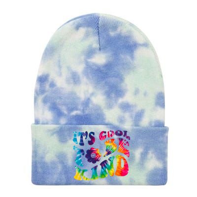 It's Cool To Be Kind Colorful Dye Tie Dye 12in Knit Beanie