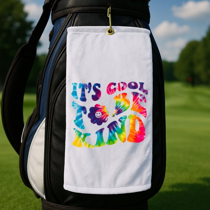 It's Cool To Be Kind Colorful Dye Golf Towel