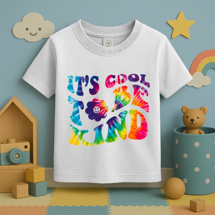 It's Cool To Be Kind Colorful Dye Toddler T-Shirt