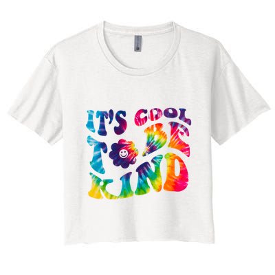 It's Cool To Be Kind Colorful Dye Crop Top