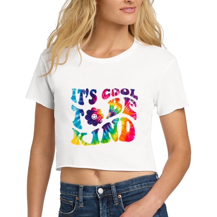It's Cool To Be Kind Colorful Dye Crop Top