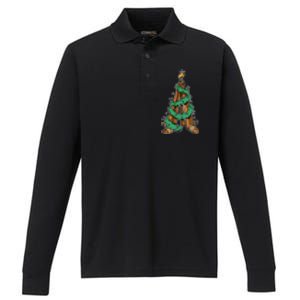 IceHockey Christmas Tree Ornats Funny Xmas Meaningful Gift Performance Long Sleeve Polo