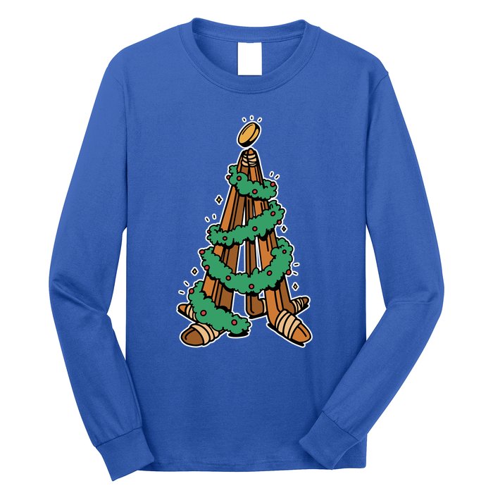 IceHockey Christmas Tree Ornats Funny Xmas Meaningful Gift Long Sleeve Shirt