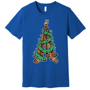 IceHockey Christmas Tree Ornats Funny Xmas Meaningful Gift Premium T-Shirt