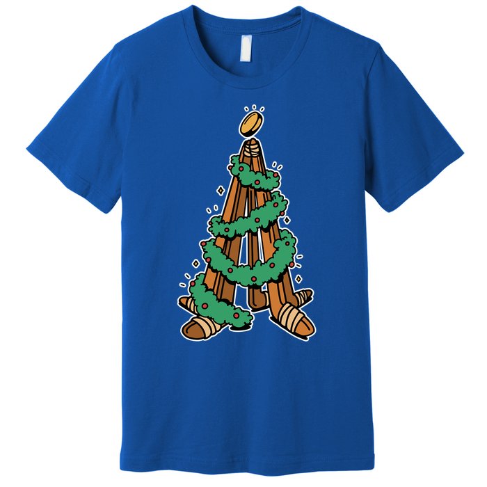 IceHockey Christmas Tree Ornats Funny Xmas Meaningful Gift Premium T-Shirt