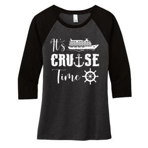 It's Cruise Time Funny Cruise Lover Women's Tri-Blend 3/4-Sleeve Raglan Shirt