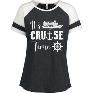 It's Cruise Time Funny Cruise Lover Enza Ladies Jersey Colorblock Tee