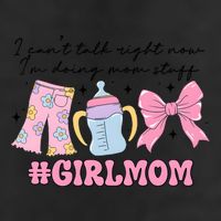 I CanT Talk Right Now Im Doing Mom Stuff Daughter Mommy 7 Panel Mesh Trucker Snapback Hat