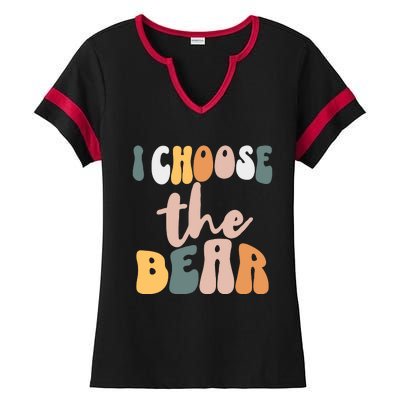 I Choose The Bear Ladies Halftime Notch Neck Tee