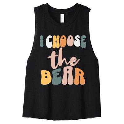 I Choose The Bear Women's Racerback Cropped Tank