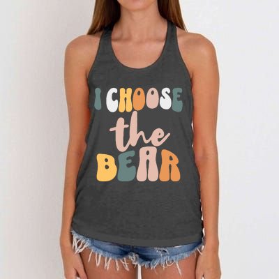 I Choose The Bear Women's Knotted Racerback Tank