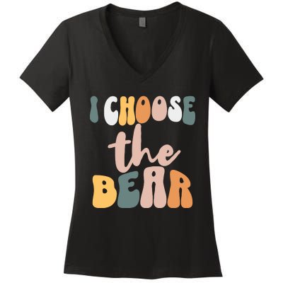 I Choose The Bear Women's V-Neck T-Shirt