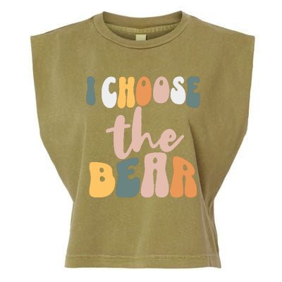 I Choose The Bear Garment-Dyed Women's Muscle Tee