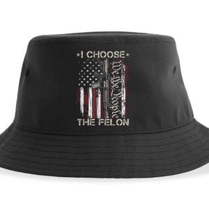 I Choose The Felon Funny Trump 2024 Voting Convicted Felon Sustainable Bucket Hat