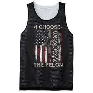 I Choose The Felon Funny Trump 2024 Voting Convicted Felon Mesh Reversible Basketball Jersey Tank