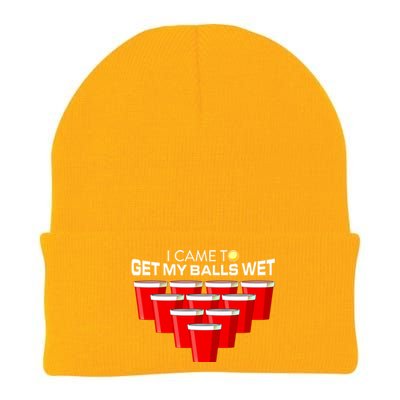 I Came To Get My Balls Wet Funny Beer Pong Lover Funny Gift Knit Cap Winter Beanie