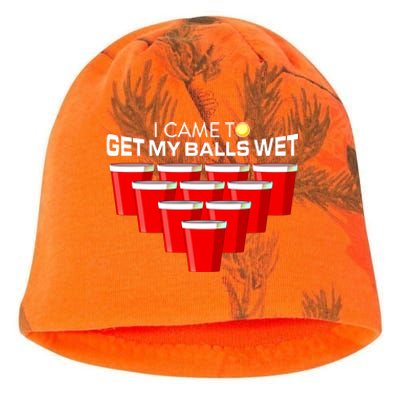 I Came To Get My Balls Wet Funny Beer Pong Lover Funny Gift Kati - Camo Knit Beanie