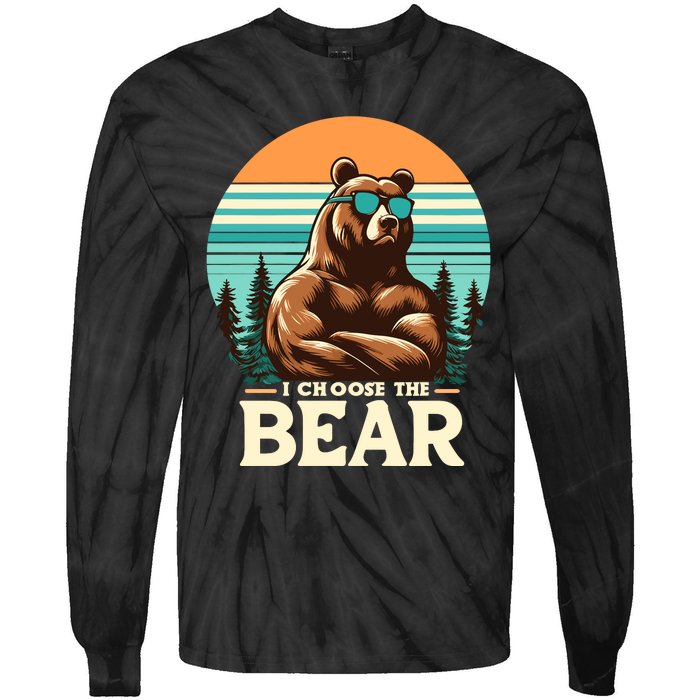 I Choose The Bear Tie-Dye Long Sleeve Shirt