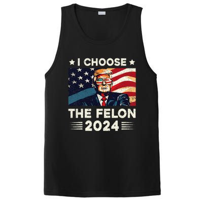 I Choose The Felon 2024 Funny Republican Patriotic PosiCharge Competitor Tank