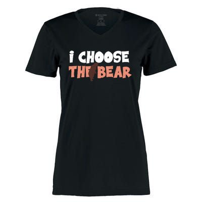 I Choose The Bear Women's Momentum V-Neck T-Shirt