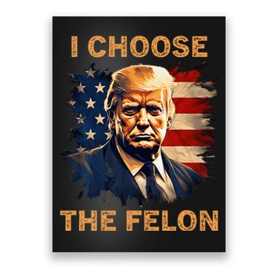 I Choose The Felon 2024 Funny Republican Patriot Poster