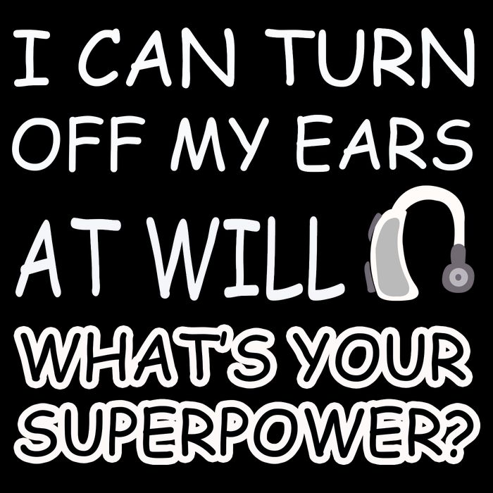 I Can Turn Off Ears Impaired Hard Of Hearing Deaf Funny Gift 16 in Basic Backpack