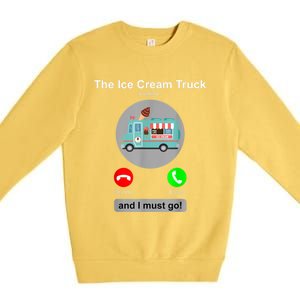 Ice Cream Truck Funny Ice Cream Truck Lover Gift Premium Crewneck Sweatshirt