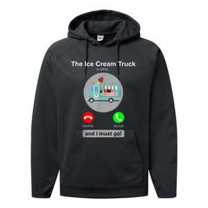 Ice Cream Truck Funny Ice Cream Truck Lover Gift Performance Fleece Hoodie