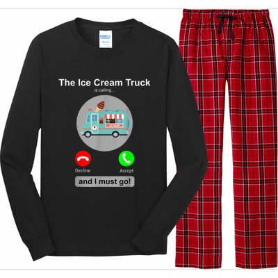 Ice Cream Truck Funny Ice Cream Truck Lover Gift Long Sleeve Pajama Set