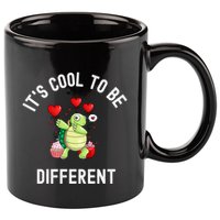 ItS Cool To Be Different Autism Awareness Dabbing Turtle Gift 11oz C Handle Ceramic Mug