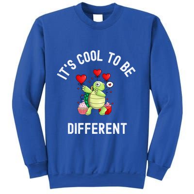 ItS Cool To Be Different Autism Awareness Dabbing Turtle Gift Sweatshirt