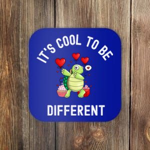 ItS Cool To Be Different Autism Awareness Dabbing Turtle Gift Coaster