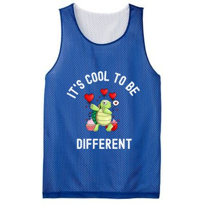 ItS Cool To Be Different Autism Awareness Dabbing Turtle Gift Mesh Reversible Basketball Jersey Tank