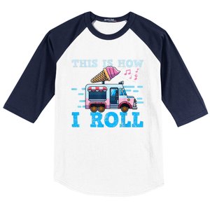 Ice Cream Truck Baseball Sleeve Shirt