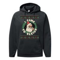 I Came To Sleigh Funny Christmas Ugly Sweater Retro Santa Performance Fleece Hoodie