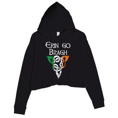 Ireland Celtic Trinity Knot Triquetra Irish Erin Go Bragh Crop Fleece Hoodie