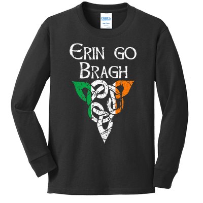 Ireland Celtic Trinity Knot Triquetra Irish Erin Go Bragh Kids Long Sleeve Shirt