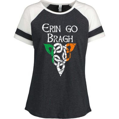 Ireland Celtic Trinity Knot Triquetra Irish Erin Go Bragh Enza Ladies Jersey Colorblock Tee