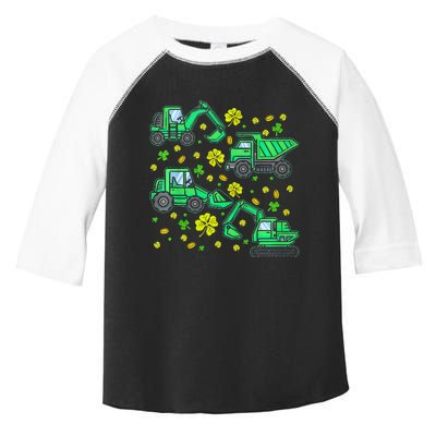 Irish Crane Truck Construction Lucky St Patricks Day Toddler Fine Jersey T-Shirt