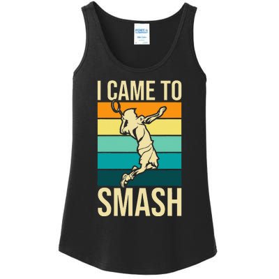 I Came To Smash Badminton Player Lover Birdie Shuttlecock Ladies Essential Tank