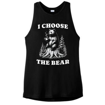 I Choose The Bear Ladies PosiCharge Tri-Blend Wicking Tank