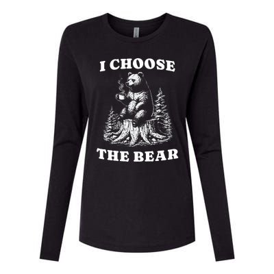 I Choose The Bear Womens Cotton Relaxed Long Sleeve T-Shirt