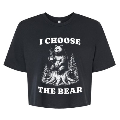 I Choose The Bear Bella+Canvas Jersey Crop Tee