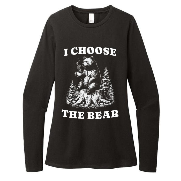 I Choose The Bear Womens CVC Long Sleeve Shirt