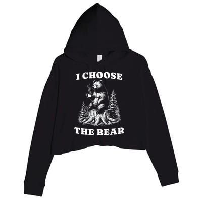 I Choose The Bear Crop Fleece Hoodie